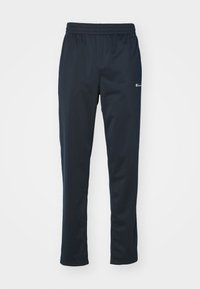 Pantaloni sportivi da uomo in navy realizzati in tessuto leggero, con una cintura elastica e un piccolo logo sulla gamba sinistra. Cuciture piatte e gamba affusolata.