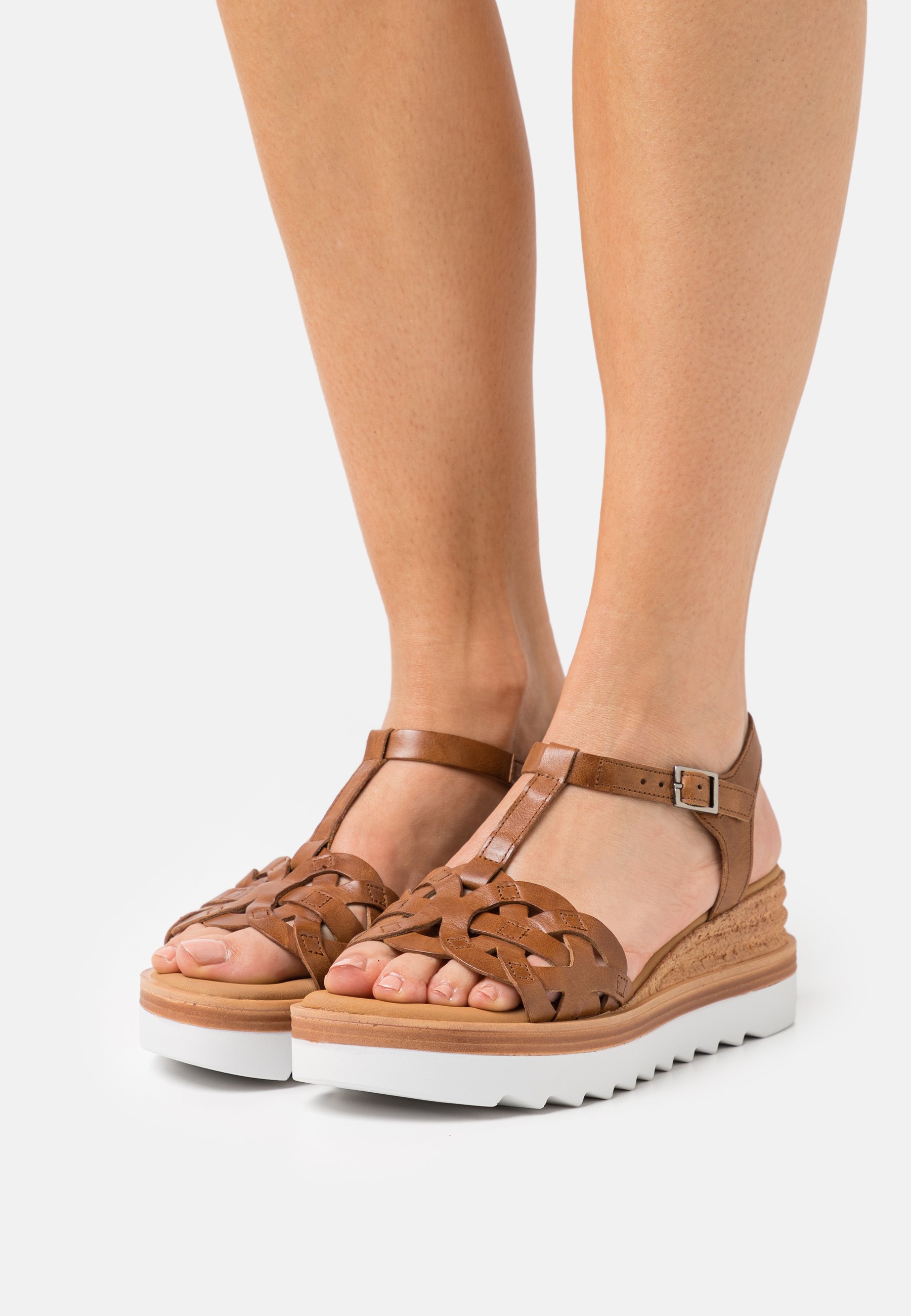 Gabor Comfort Sandalen met plateauzool - camel - Zalando.nl