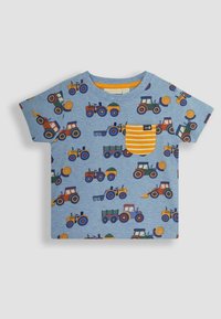 JoJo Maman Bébé 2-PACK REGULAR FIT - Paprasti marškinėliai - blue farm vehicles