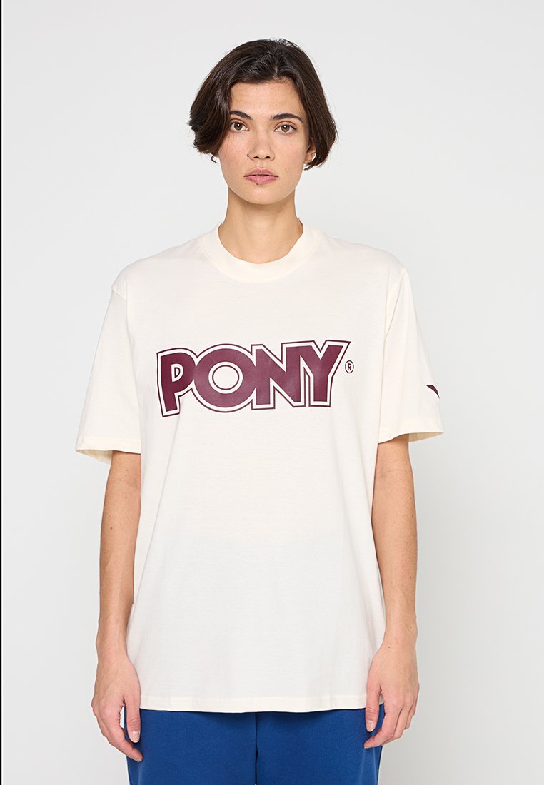 Pony T-shirt print wit Pony T-shirt print wit