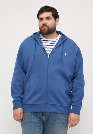DOUBLE-KNIT FULL-ZIP HOODIE - Zip-up sweatshirt - earth blue