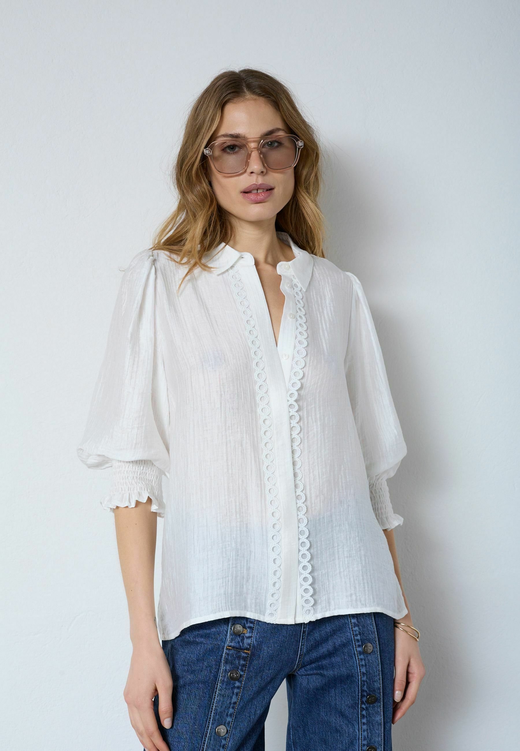 Co'couture TASSY SS - Button-down blouse - white - Zalando.ie