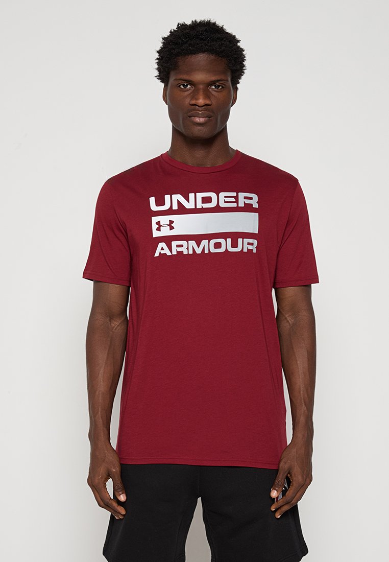 Under Armour T-shirt print donkerrood
