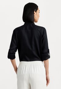 Lauren Ralph Lauren TISSUE LINEN SHIRT - Button-down blouse - black
