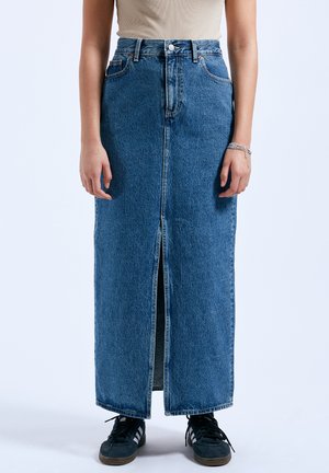 MYRA - Maxi skirt - stream mid retro