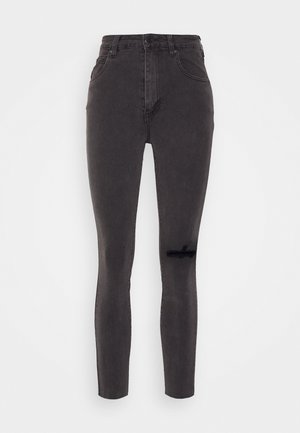 HIGH RISE CROPPED - Calças de ganga de corte skinny - washed black