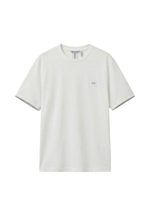 Antony Morato, REGULAR FIT WITH STRIPED ON CUFFS AND LOGO PATCH ON SIDE - Basic T-shirt - white