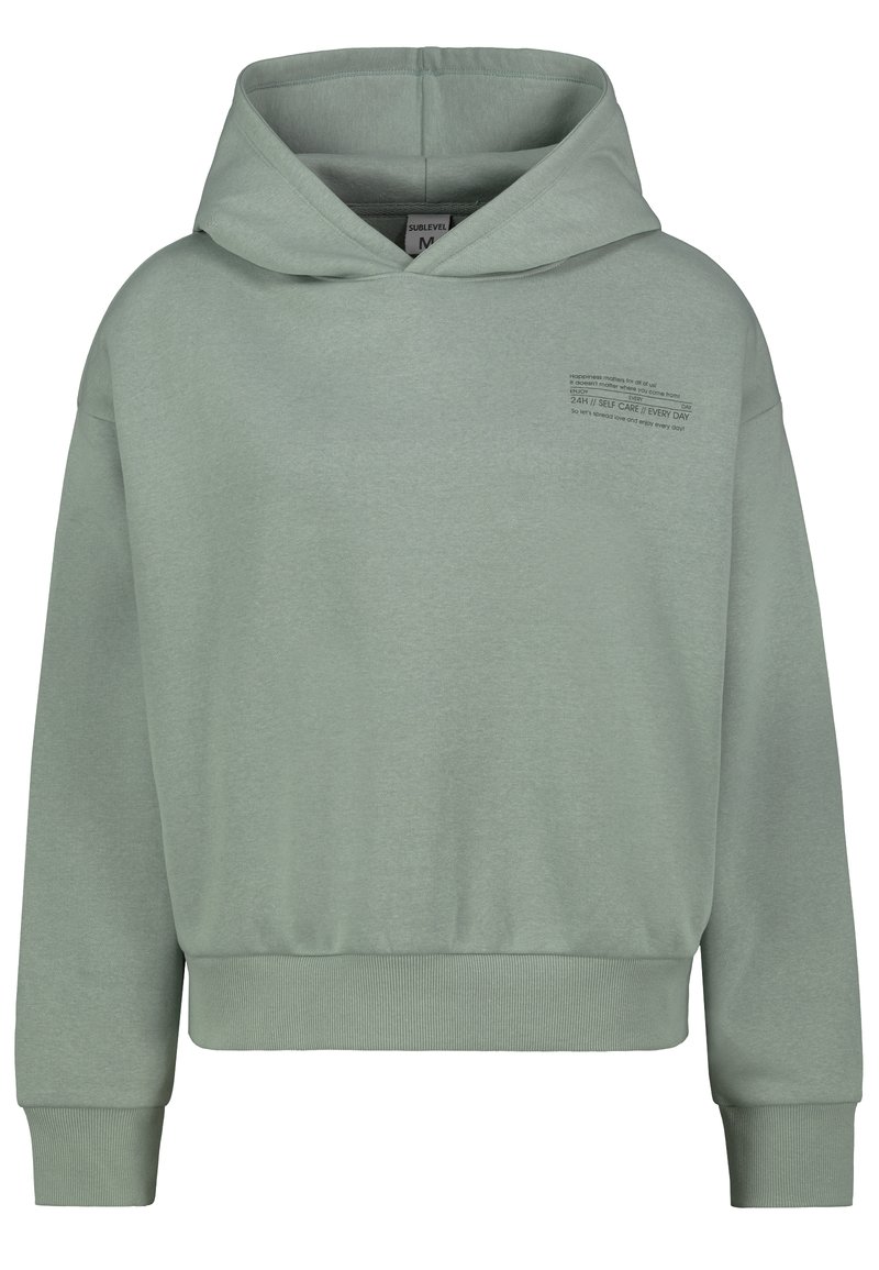 Sublevel MINI-PRINT - Hoodie - middle-green