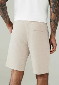 Next TEXTURED ZIG ZAG REGULAR FIT - Pantaloni scurți - neutral