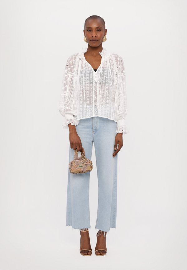 NORAH EYELET TIE PEASANT - Blouse4