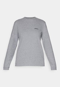 Patagonia LOGO RESPONSIBILITEE - Tops ar garām piedurknēm - gravel heather