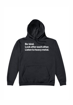 MUSIC LISTEN TO HEAVY - Kapuzenpullover - black