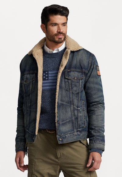 Polo Ralph Lauren Big & Tall FLEECE LINED DENIM TRUCKER JACKET - Veste en jean - earlton