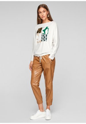 MIT GUMMIZUGBUND - T-shirt à manches longues - offwhite placed print
