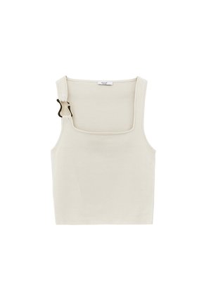 OXXO, OXXO SQUARE NECK SLEEVELESS TANK TOP - Top - almond milk