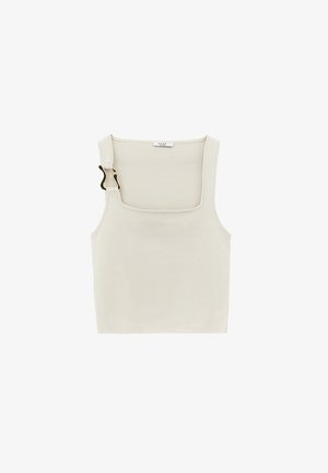 OXXO, OXXO SQUARE NECK SLEEVELESS TANK TOP - Top - almond milk