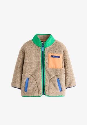 Next, REGULAR FIT - ZIP THRU FLEECE - Flísová bunda - multi bright ecru