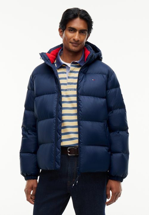 Tommy Jeans RELAXED DOWN HOODED PUFFER JACKET - Geacă cu puf - dark night navy