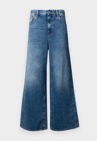 LANAREY PANTS - Wide leg - medium blue