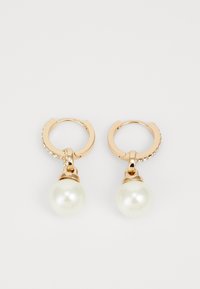 HUGGIE DROP - Orecchini - gold-coloured/white