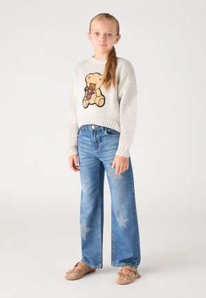 Terranova, MAGLIA CON APPLICAZIONI - Maglione - avorio melange