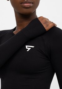 SQUATPROOF LONG SLEEVE RUSH+ SEAMLESS CROPPED LONG SLEEVE  - Langarmshirt - black