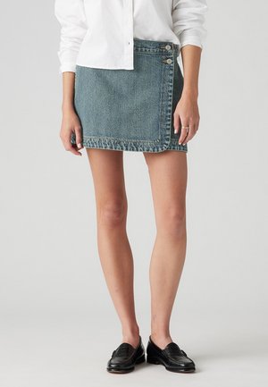 Falda cruzada - blue denim