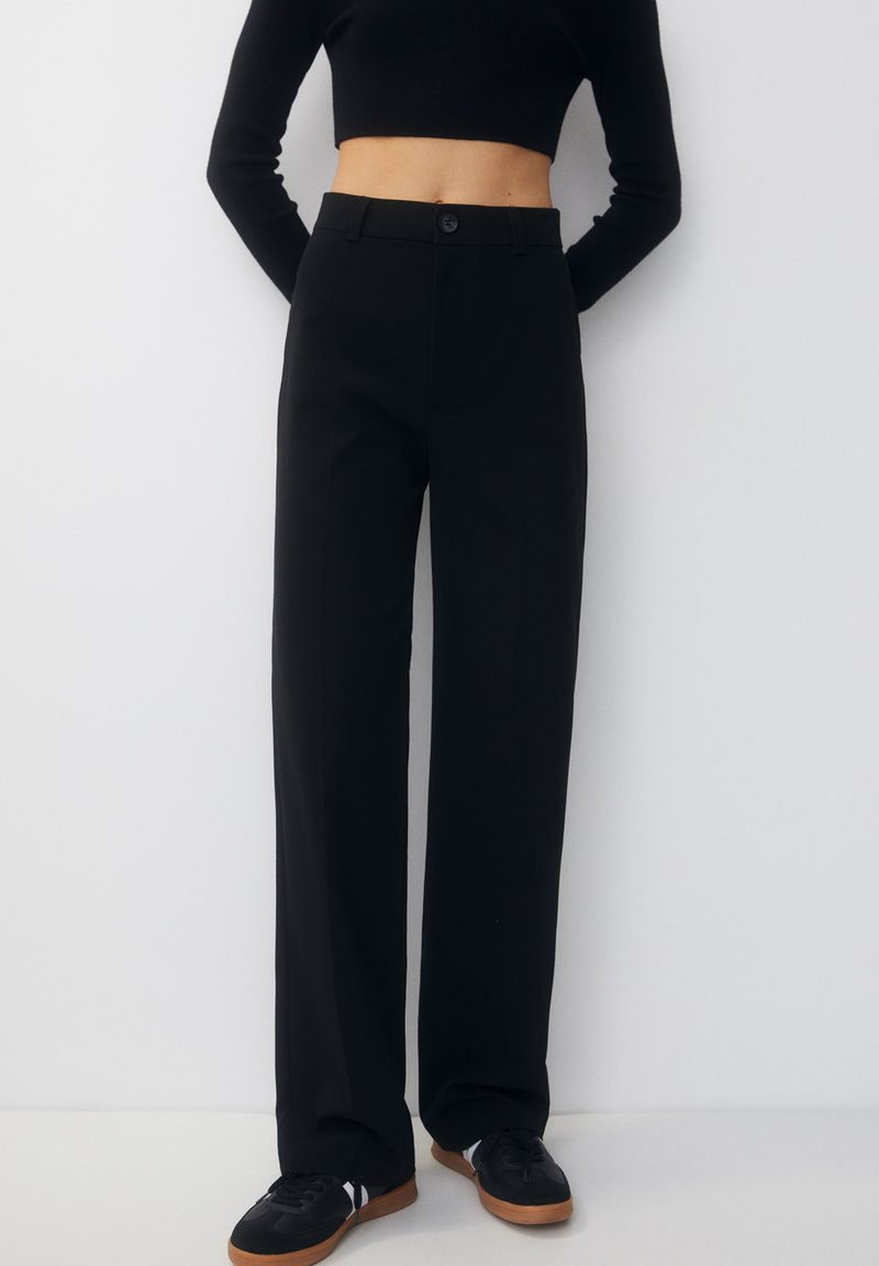 Calliope FLARE TINTA UNITA - Pantaloni - nero