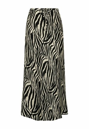 A-VIEW, EMILY ZEBRA SKIRT - Μάξι φούστα - black off white