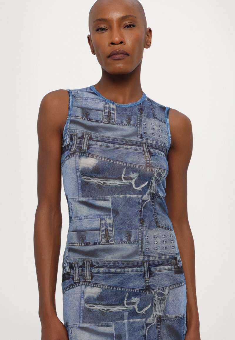Ksubi STUDIO MINI DRESS - Cocktail dress / Party dress - blue/blue denim -  Zalando