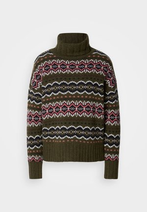 Barbour HELEN JUMPER - Jumper - olive/multi-colour