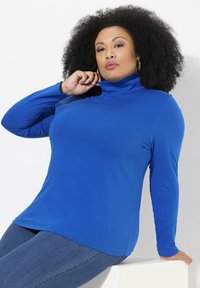 Ulla Popken ROLLKRAGEN - Langarmshirt - royal blue