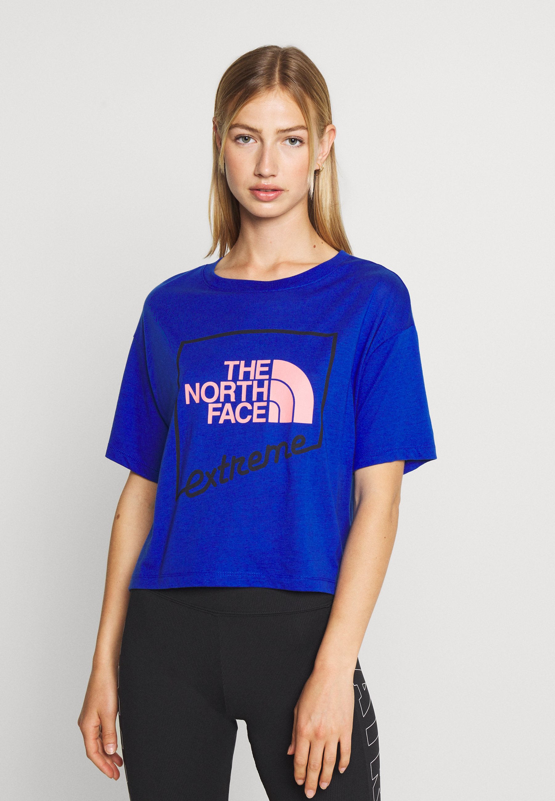 The North Face EXTREME CROP TEE T shirts med print blue The North Face GEODOME TEE - T-shirts med print - ethereal blue