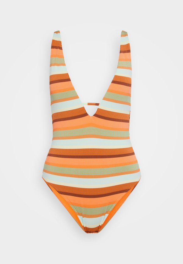 SUNSET STRIPE ONE PIECE - Swimsuit - orange tiger4