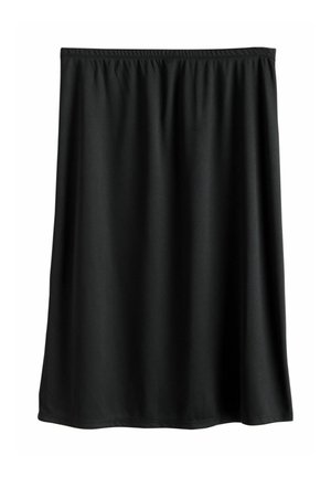Next, LONG FIT - MID LENGTH MICROFIBRE COMFORT SLIP SKIRT - A-snit nederdel - black