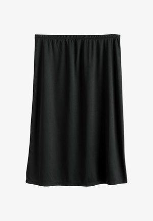 Next, LONG FIT - MID LENGTH MICROFIBRE COMFORT SLIP SKIRT - A-Linien-Rock - black