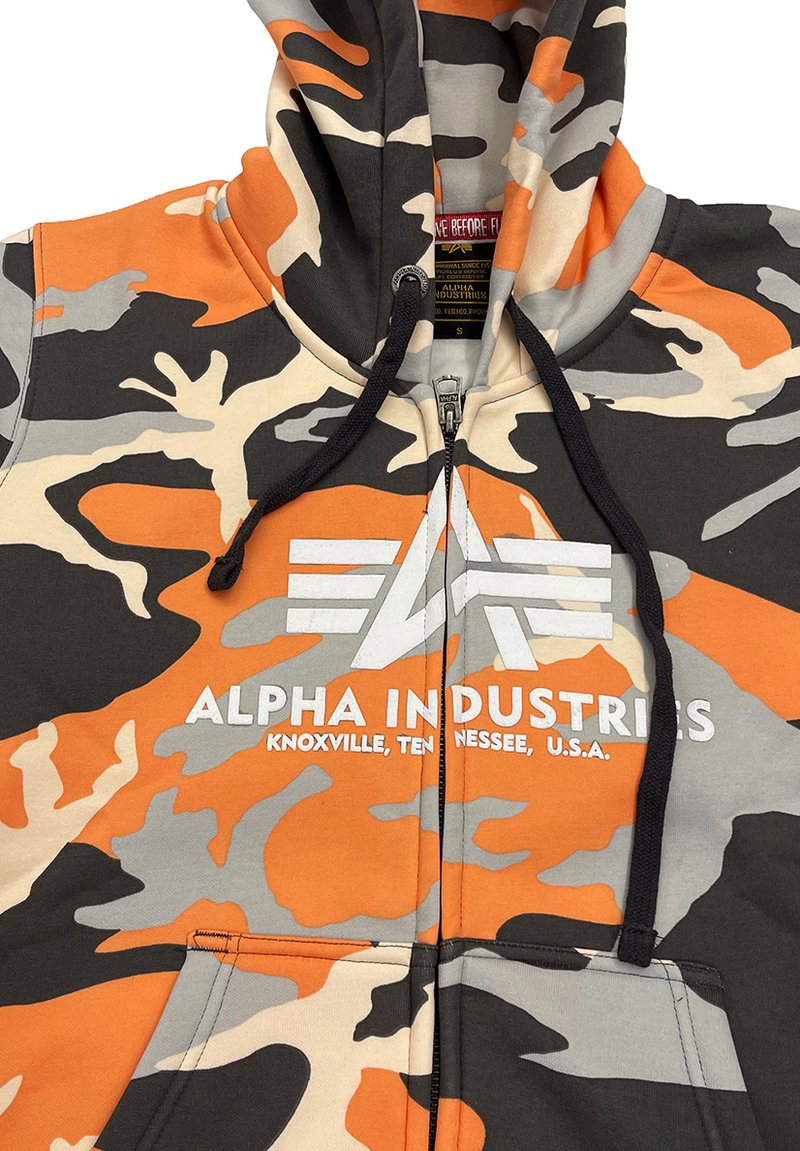 Camouflage Alpha Hoodie Orange Alpha Industries Backprint Hoodie