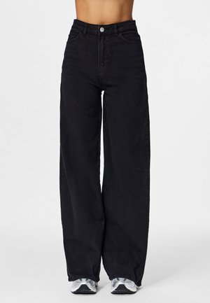 Pieces PCSELMA WIDE  - Relaxed fit -farkut - black denim