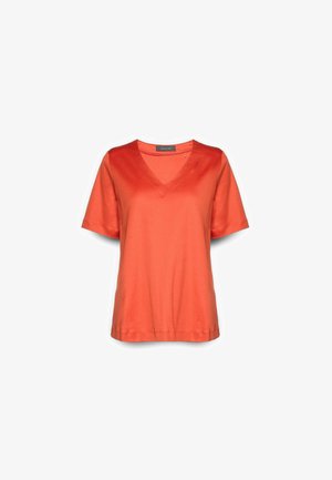 Elena Mirò, T-SHIRT SCOLLO A V - T-Shirt basic - arancione