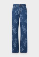 PIECES dam klänning PCFLORA - Cashmere Blue BLUE FLOWERS