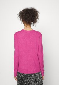 VILA VIRIL L/S V-NECK TOP - Camisola - magenta haze melange