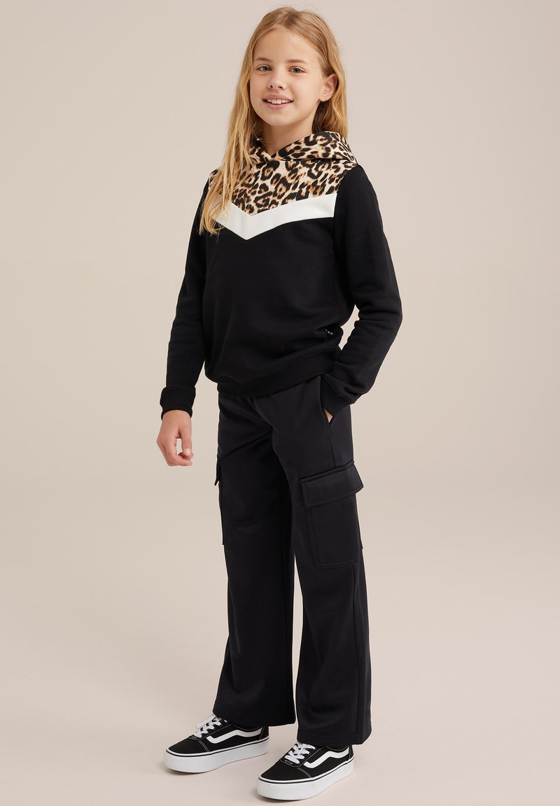 WE Fashion Mikina s kapucí - black