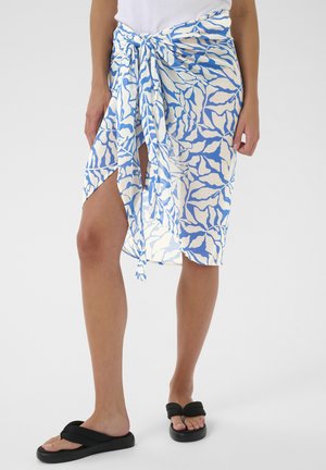 KASEA Sarong - Strandaccessoar  - blue chalk leaf print