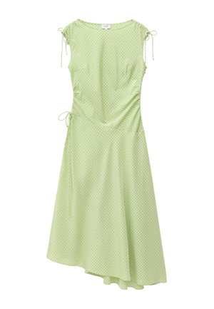 & OTHER STORIES, & OTHER STORIES ASYMMETRIC DRAPED MIDI DRESS - Robe de jour - light green
