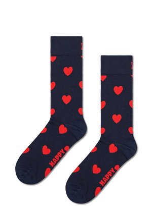 LOVE VALENTINES DAY GIFT BOX HEART GIFT UNISEX - Socks - navy
