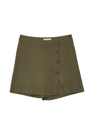 BOTTONI - Gonna a campana - verde militare scuro