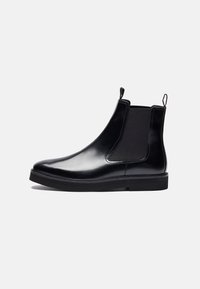LEATHER - Korte laarzen - black