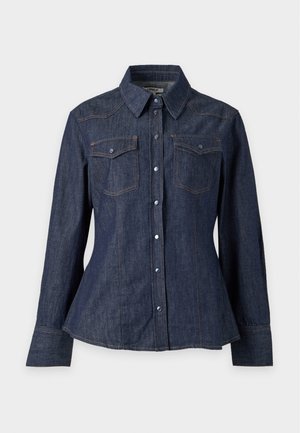 ONLY, ONLOLIVIA L/S FITTED DNM SHIRT DNM QYT - Hemdbluse - dark blue denim