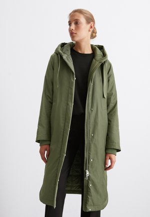 Marc O'Polo PADDED WITH HOOD DRAWSTRING AT WAIST - Parka - olive crop