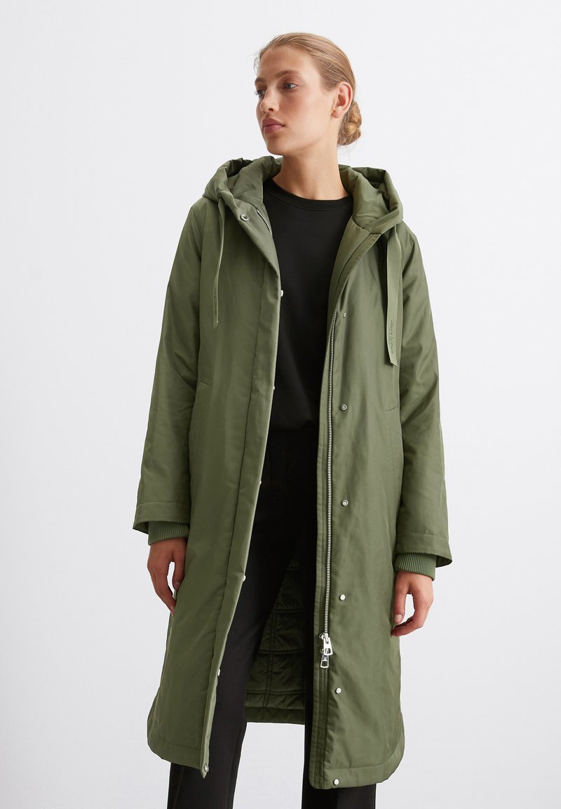 Marc O'Polo PADDED WITH HOOD DRAWSTRING AT WAIST - Parka - olive crop